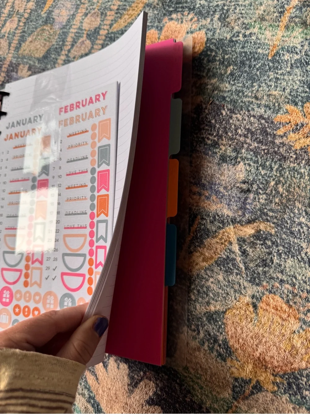NWT The Happy Planner Multicolor 'Good Times' Raised Letter Big 4 Month Planne